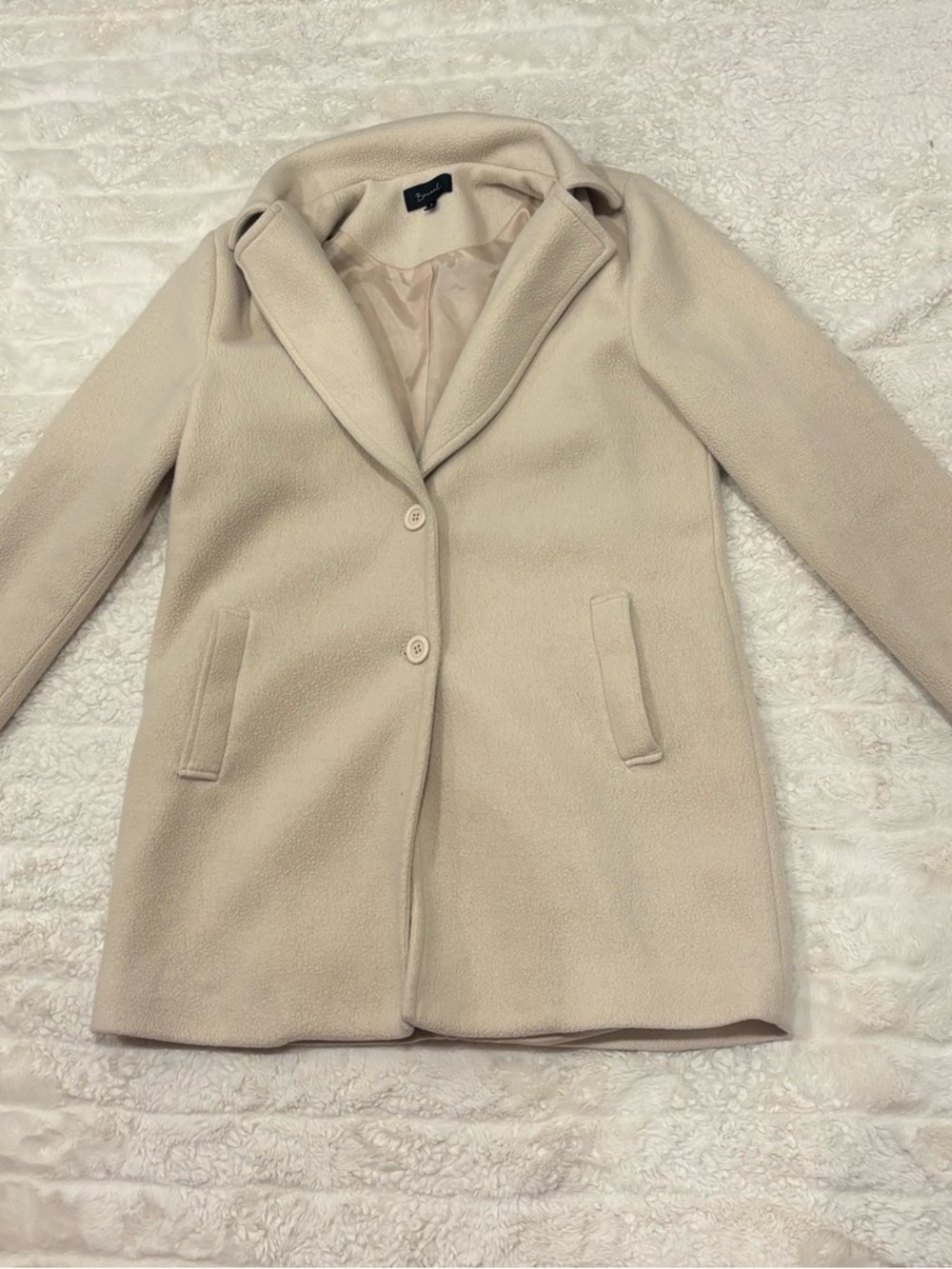 Beceel Ivory Faux Shearling Teddy Coat – Women's Size Medium